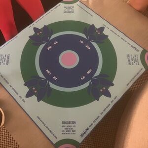 Charleston Board Game Mat - Blue and Green